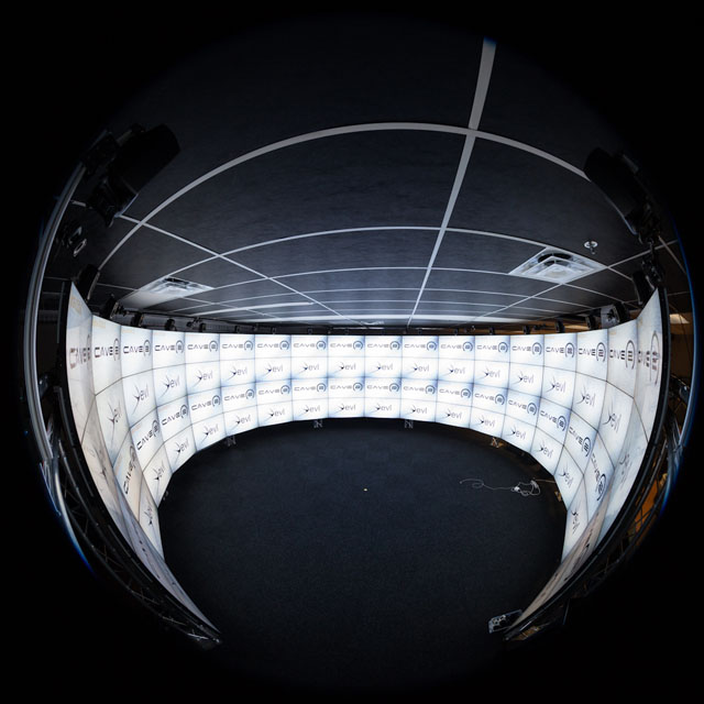 CAVE2 fisheye top-down shot