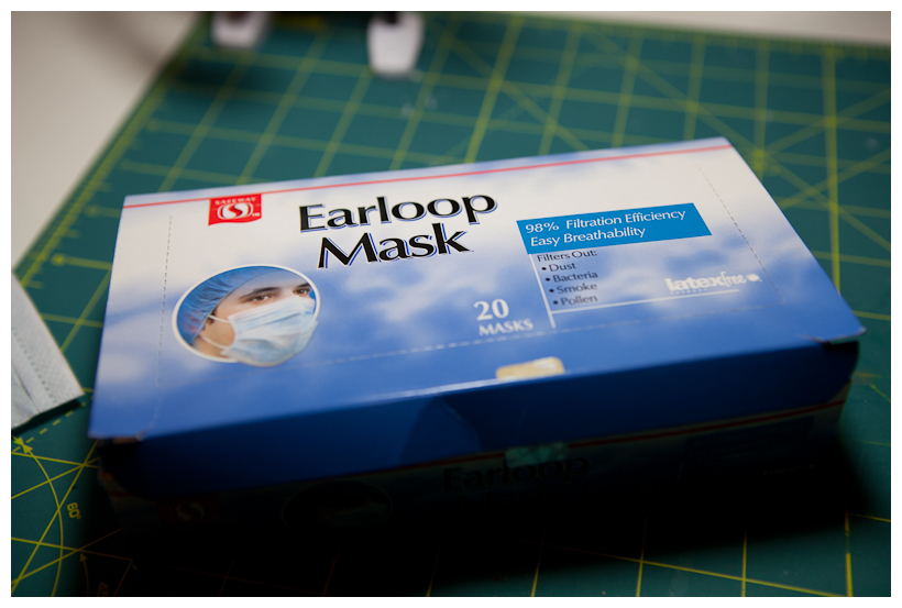 Earloop mask repurposed as character cloak