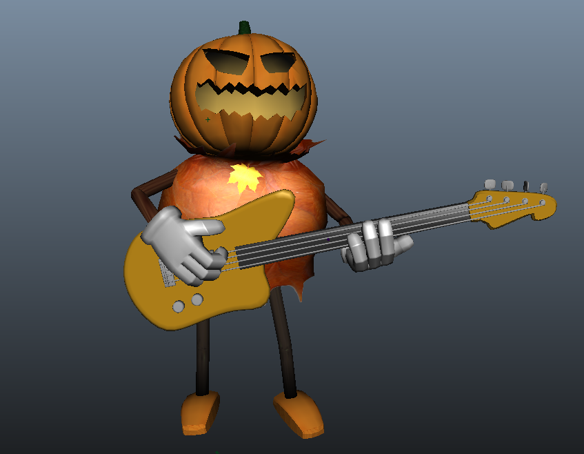 Original model posed in Maya