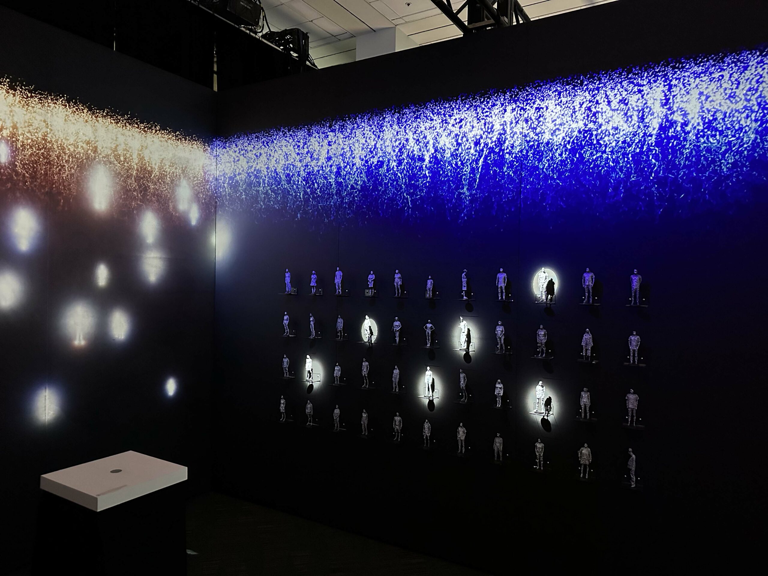 Visitor engaging with The Reminiscence at SIGGRAPH