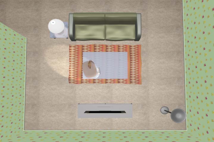 Simple room environment scene